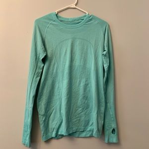 Turquoise Lululemon Swiftly Tech Long Sleeve